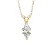0.90 ct. M - SI1 Marquise Cut Diamond Solitaire Pendant with Chain