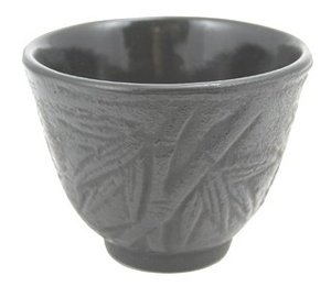 Black Bamboo Cast Iron Teacup #TB31-Bk On Sale