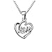 TOPSTARONLINE Love With a Round Zircon Pendant Necklace