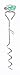 Pet Champion 18 Inch Steel Metal Spiral Tie Out Stake, Standard