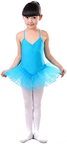 ROPALIA Kid Girls Ballet Dancewear Tranning Dance Skirt Tutu Strap Dress Leotard