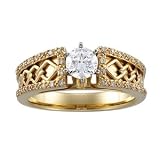 1/6 ct tw Celtic Semi-Set Diamond Engagement Ring