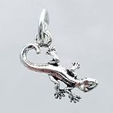 Sterling Silver lizard charm or pendant, #11518