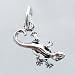 Tiny Lizard or Gecko Charm in Sterling Silver, #11518