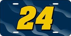 Jeff Gordon Blue Laser Cut License Plate - SET OF 6 - Sports Merchandise