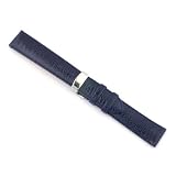 Watch Band Genuine Lizard Navy Blue 22mm