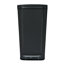 Oxo Good Grips Black Steel Rectangular Trash Can, 10-Gallon