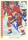 Kevin Dahl, Calgary Flames, 1993 Score Autographed Card