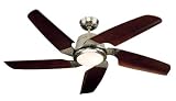 Monte Carlo 5MAR52BSD Manhattan Wall Control Brushed Steel Contemporary Ceiling Fan 52 Blade Span
