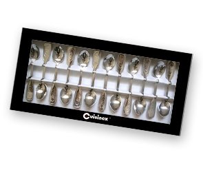 Cuisinox FLA41771 Set of 12 "Café" Engraved Espresso Spoons
