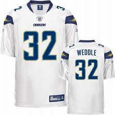 Reebok Eric Weddle San Diego Chargers White Authentic Jersey Size 50