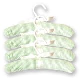 4 PACK HANGERS - SAGE GINGHAM SEERSUCKER