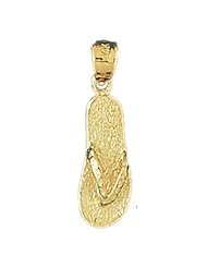 Dazzlers Solid 14 karats Gold Sandal Flip Flop Charm Pendant available in three colors from jewelsberry (weights: 1.7 grams only)