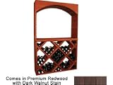 Wine Cellar Innovations Premium Redwood with Dark Walnut Stain Diamond Bin below Arch 34x45x12-in.