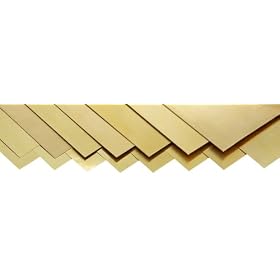 Precision Brand 15 Piece 6" x 12" Brass Shim Stock Assortment