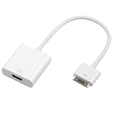 Buy (White) 30 Pin Dock to HDMI HDTV Cable Adapter for New iPad 3rd Gen iPad 2 iPad...