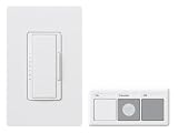 Lutron MRF-600MTHW-WH Maestro Wireless 600W Single-Pole or Multi-Location White Dimmer and White Transmitter