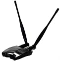 High-Gain USB Wireless N 300Mbps 802.11b/g/n Wi-Fi Network Adaptor With 2 High Gain 5dBi Dipole Antenna - Improving 6X Signal Reception and 3x Speed