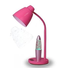 17 Pink Metal Task Glitter Lamp from Lava Lamps