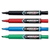 Avery(R) Marks-A-Lot(R) Permanent Markers, Black, Pack Of 12