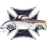 Silver Willy W/ Cross Womens Scoop Neck T-Shirt