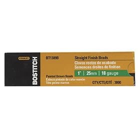 Bostitch BT1309B 1-Inch 18-Gauge Brads, 3000 per Box by Bostitch