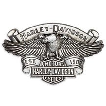 Harley-Davidson® Men's Eagle Banner Belt Buckle. Sculpted and engraved graphics. 99401-09VM