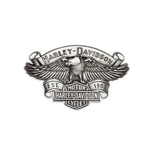 Harley-Davidson® Men's Eagle Banner Belt Buckle. Sculpted and engraved graphics. 99401-09VM