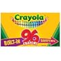 Classic 96-Color Flip-Top Pack Crayons w/16 Fluorescents Built-In Sharpener