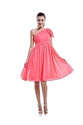 One Shoulder Chiffon Bridesmaid Dress 