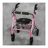 Breast Cancer Awareness Pink Rollator by Medline - Medline Pink Breast Cancer Awareness Rollator - MDS86825BCMDS86825BC