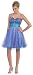 Strapless Cocktail Party Junior Prom Dress #651 (6, Turquoise/Purple)