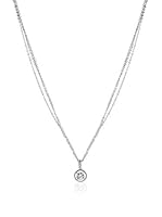 CZ BY KENNETH JAY LANE Conjunto de cadena y colgante Pave Halo Classic