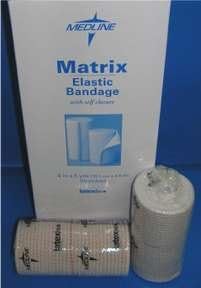 MDS087003LF Bandage Matrix Elastic LF Velcro Reusable 3"x5yd White 10 Per Box Part No. MDS087003LF by- Medline Industries Inc