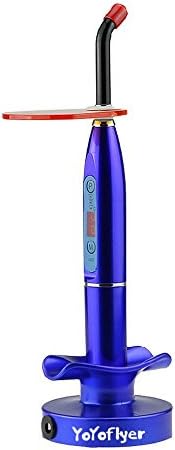 YoYoflyer Wireless Rechargeable Dental LED Curing Light Curing Unit Cure Lamp 5w 1200-2000mw (Blue)