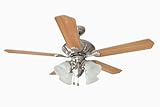 Hardware House H10-2957 Pacifica 52-Inch Tri-Mount Ceiling Fan Silver, Beach Wood and Satin Nickel