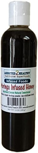 Moringa Oleifera Wildflower Honey (13 oz.) - Nutrient Dense SuperFood! - **The Most Nutritious Honey In The World Bar None!!** Awesome Unique Health Food; 90 Vitamins, 46 Antioxixants, 40% Protein
