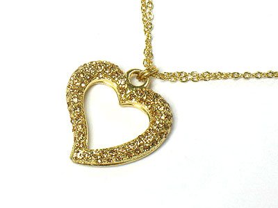 Click here to buy Crystal Open Heart Necklace Jewelry.