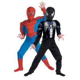 Childrens Toyshop  Toys : Spiderman Reversible Muscle Costume - 5/7 Years