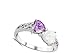 CHOOSE YOUR COLOR Sterling Silver Double Infinity Heart Promise Ring