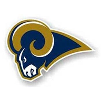 St. Louis Rams 12 Inch Left Logo Car Magnet (Quantity of 1)