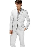 Calvin Klein Luxe Cotton Linen Jacket, Luxe Cotton Linen Flat Front Dylan Pants, & Long Sleeve Twill Dobby Multi Stripe Woven