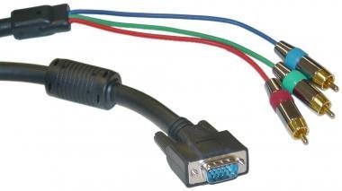 External hard drive:Premium Grade HD15 (SVGA) Male / RCA x 3 Male, Double-Shielded, (HD15 to Component Video), 10 ft -- Not For Computer Use