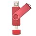 ARETOP Rotatable 8GB OTG USB Flash Drive for Cell Phones & Tablet PCs (Red)