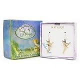14K Gold Walt Disney Childrens Tinker Bell Dangle Earrings