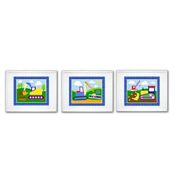 Olive Kids - Under Construction Set of 3 Prints (white)
