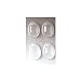 Paderno World Cuisine 2 Imprint Polypropylene 3.125 Inch Egg Chocolate Mold (Front And Back)