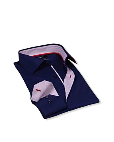 Levinas Men's Dress Shirt with Contrast Trim