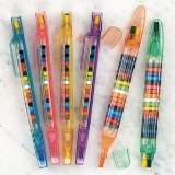 Fun Express Transparent Glitter Stacking Point Crayons (Pack of 12) - Stationery and Crayons Toy
