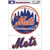 New York Mets Official 11"x17" sheet MLB Car Window Cling Decal
